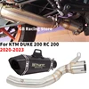 Slip On For KTM DUKE200 DUKE 200 RC200 2020 2021 2022 2023 Motorcycle Exhaust Modify Mid Link Pipe 51mm Muffler Escape Moto