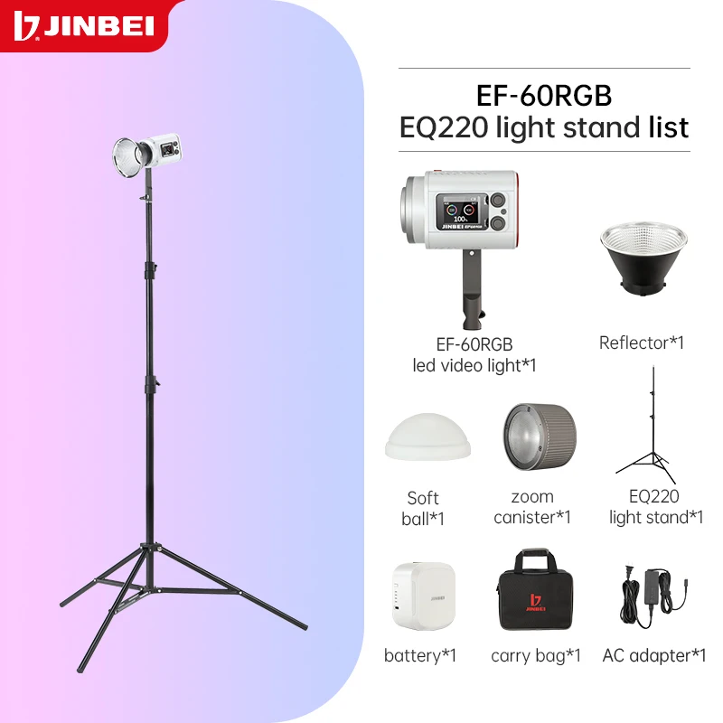 JINBEI P6 - Lampe LED RGB Pour Photo Et Vidéo - Rechargeable USB-C - 2000mAh - Portable Et Magnétique