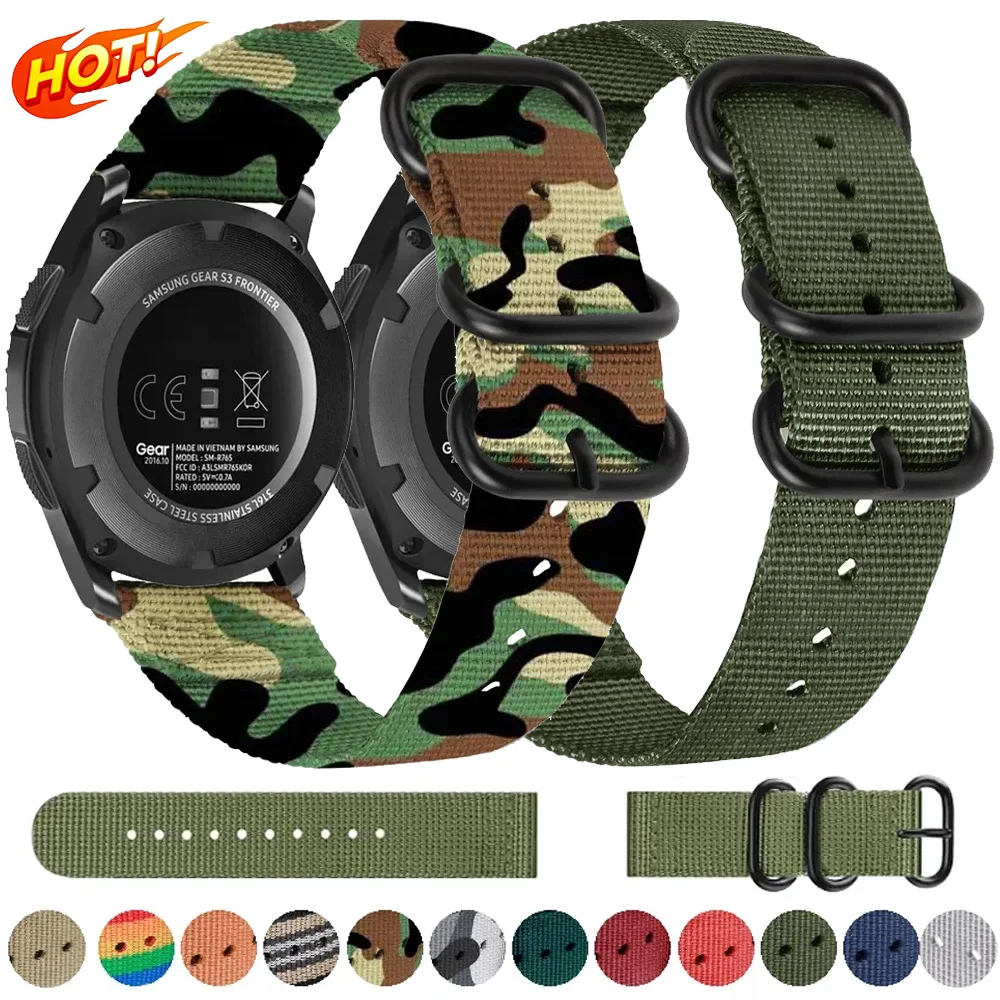 Breathable 22mm Nylon Strap Wristband