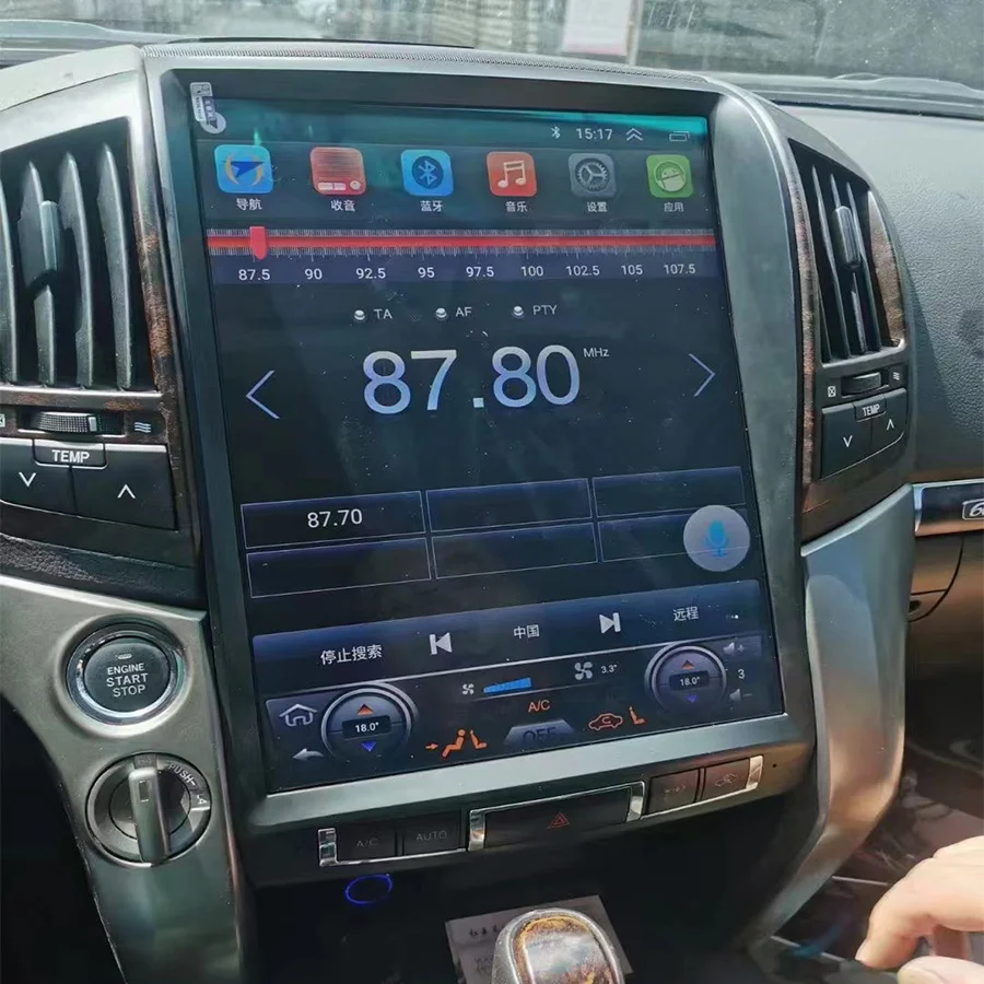 Автомобильный мультимедийный плеер с 15-дюймовым экраном Тесла для Toyota Land Cruiser GXR