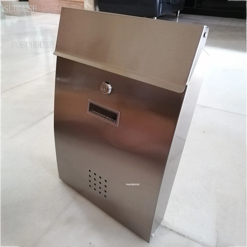 Modern Outdoor Rainproof Villa Garden Outdoor Mailboxes European Street Mailbox Hanging Wall with Lock Magazine Box New Post Box