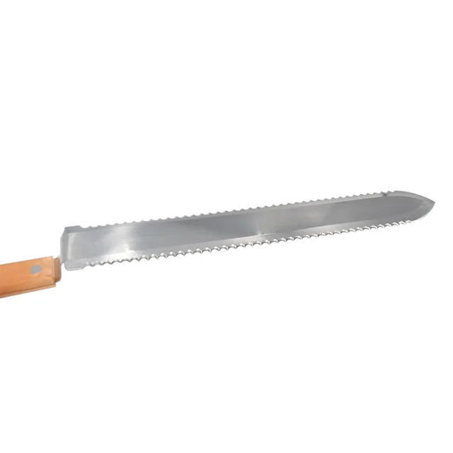 Ívelt Él Rozsdamentes Acél Mézvágó Késkaparó Mézkivonó Berendezés Lapos Száj Dupla Fog Szélek - Image 5