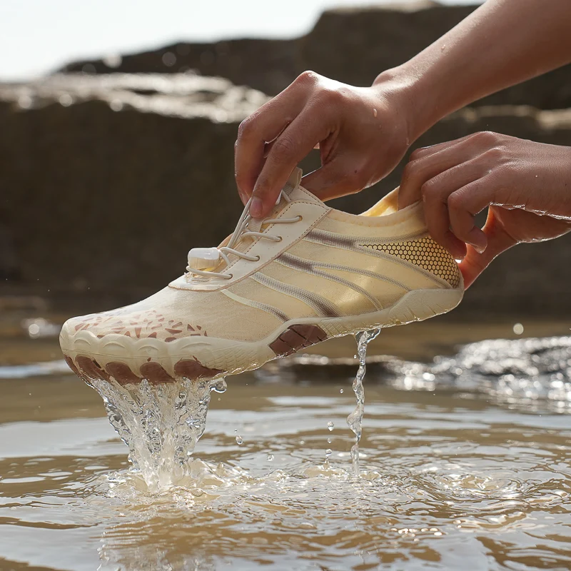 Men Women Aqua Shoes Quick Dry Five Finger Barefoot New Outdoor Upstream Wading Swimming Water Shoes Summer Beach Sneakers