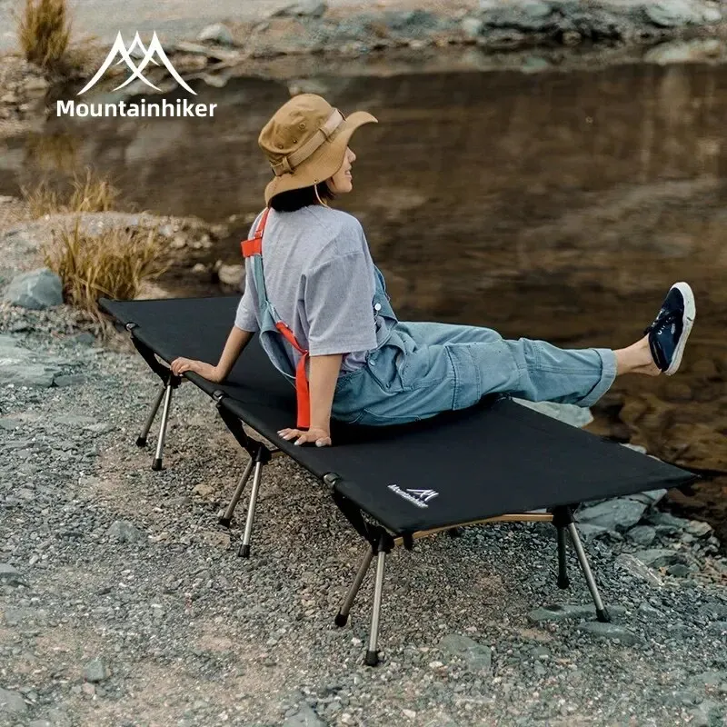 MOUNTAINHIKER Marching Bed Ultralight Camping Portable Travel Outdoor Single Person Hiking Deck Chair Sleeping Bed Folding