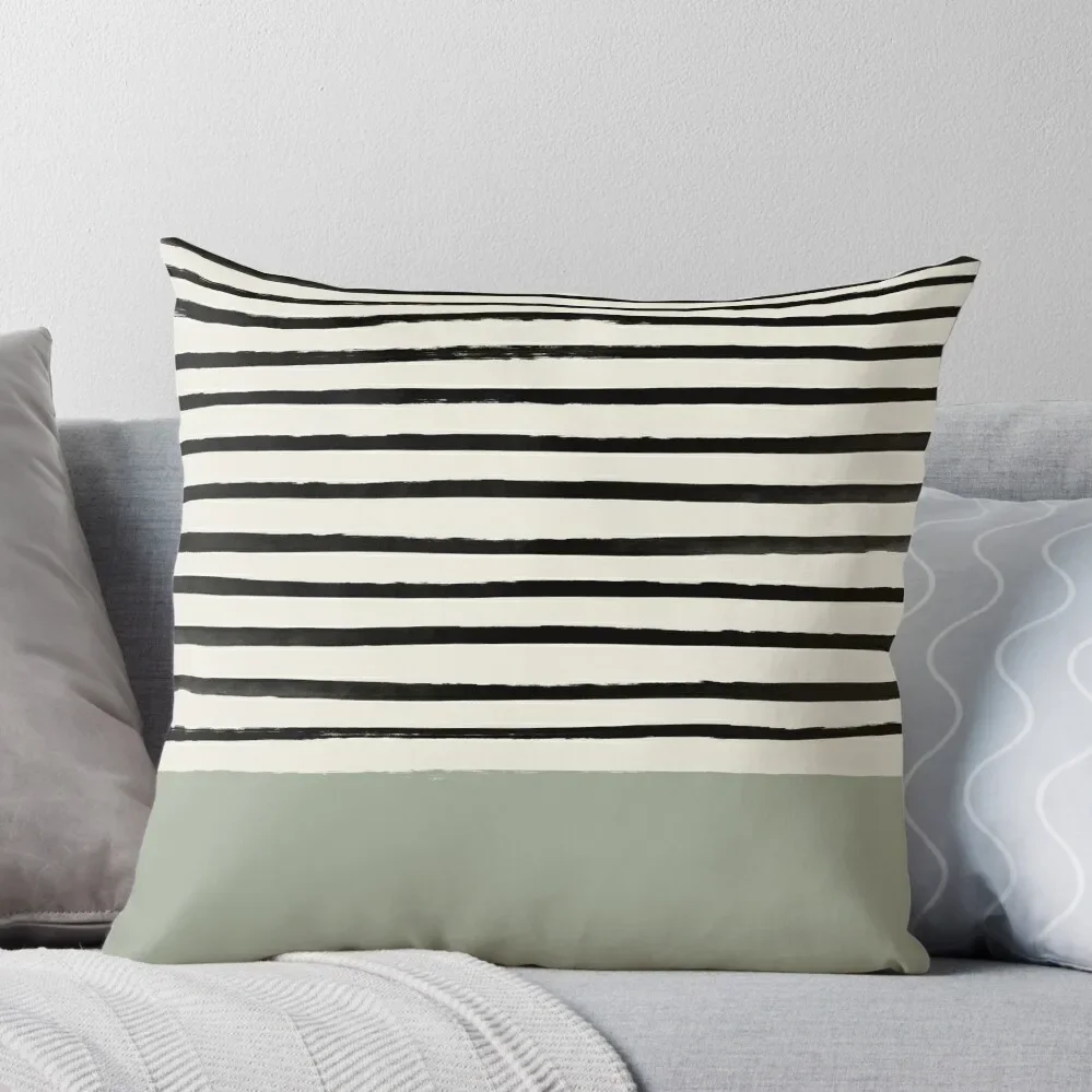 

Sage x Stripes Throw Pillow Pillow Cases Decorative Cushion Pillow Decor christmas decorations for home 2024