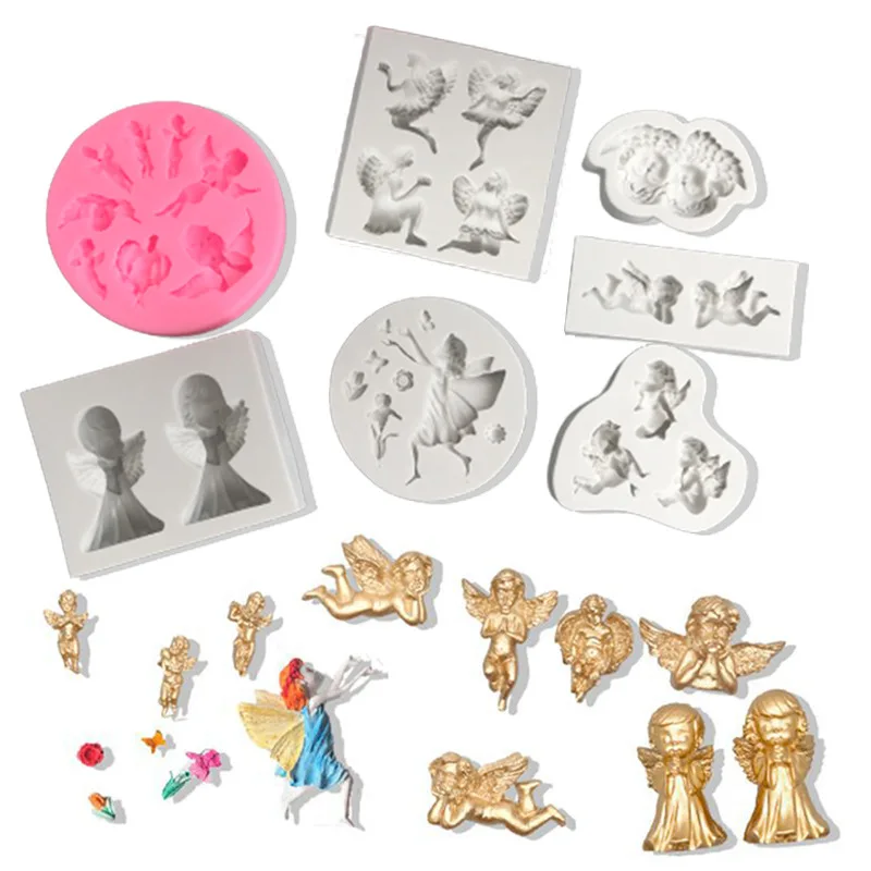 Aouke Angel Cake Silicone Mold Silicone Mold Chocolate Angel Fondant Mold Diy Aliexpress