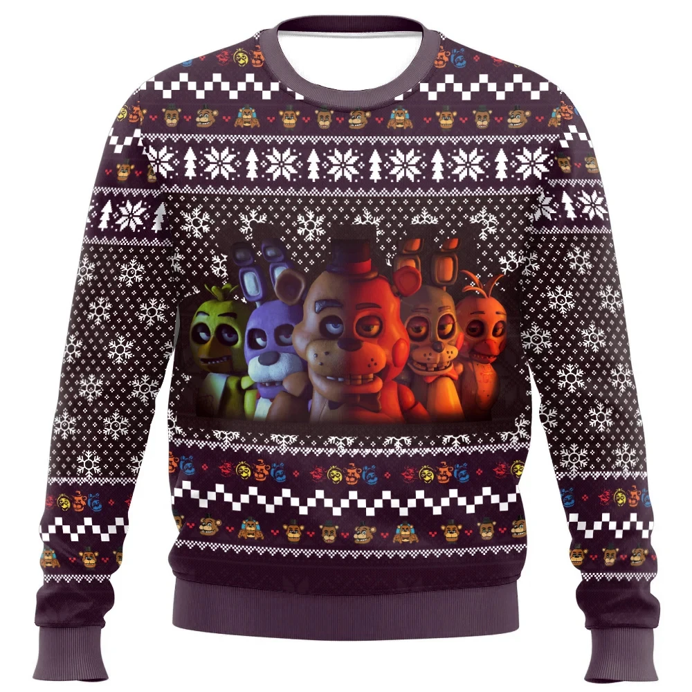 New Year Hot Selling Autumn and Winter Oversized Pullover for Mens Christmas Gift Ugly Sweater for Women Santa Claus O-Neck Tops 2