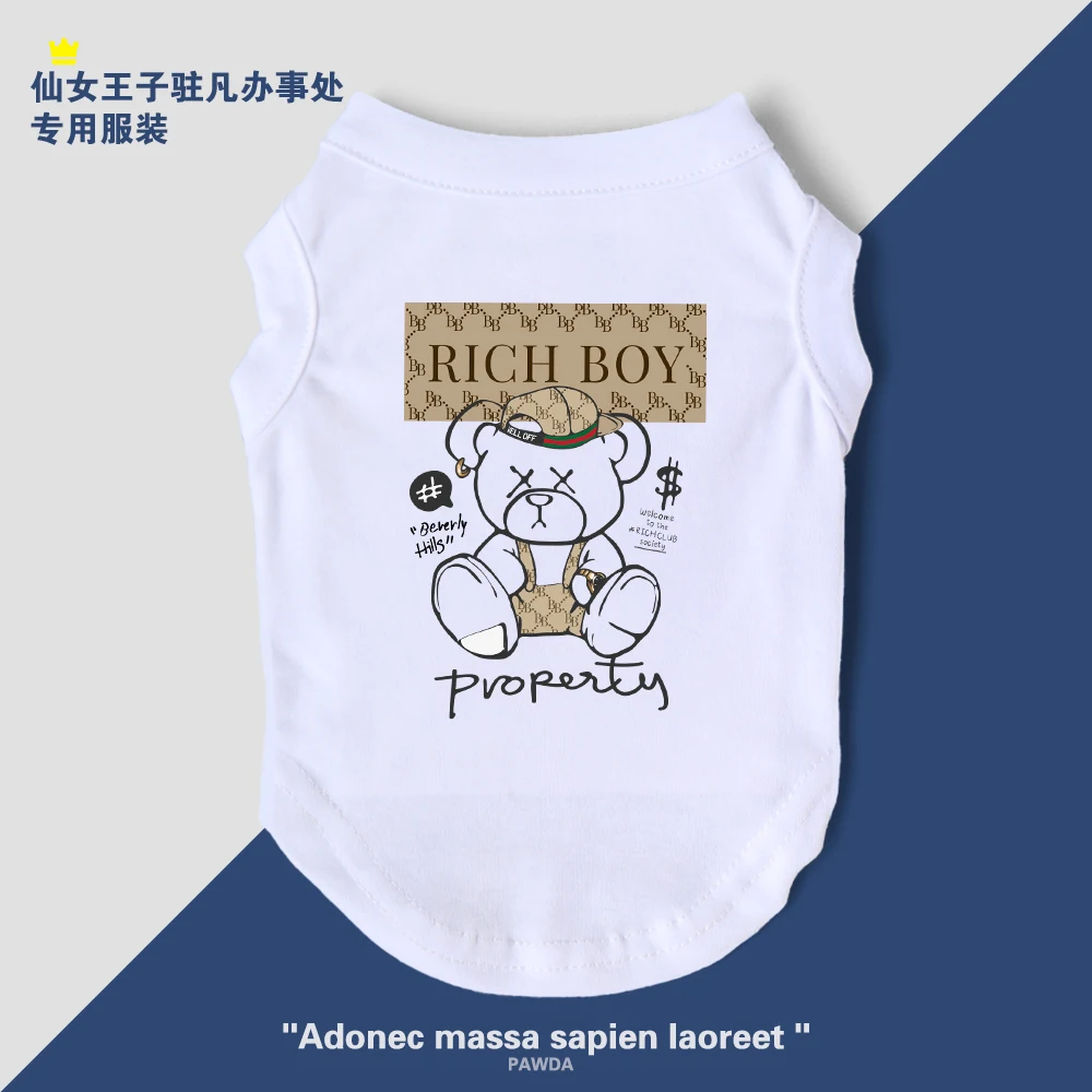 T-shirt imprimé pour chiens Pawda Rich Boy - 2025 - Vêtement et accessoires pour chiens - Doglovedesign