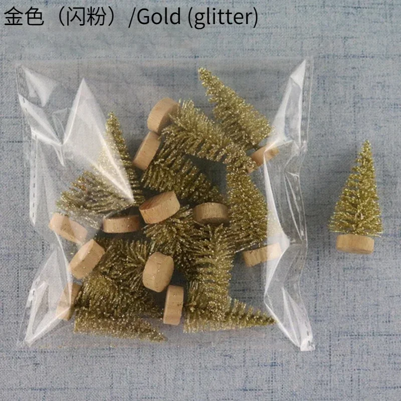 thumbnail image 1 of 12 piezas de miniárbol de Navidad de sisal y cedro para hacer uno mismo - Decoración de escritorio - Pequeño árbol de Navidad - Miniárbol dorado, azul, verde y blanco, 1 of 5