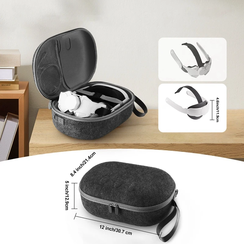 EVA Hard Carrying Case For Meta Quest 3 Shockproof Case Bag Anti-Scratch Protective With Shoulder Strap