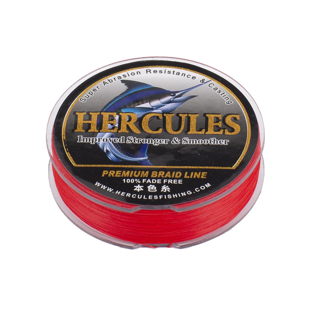 HERCULES Never Faded Black 100M 300M PE Braided Fishing Line 4 Strands  6LB-100LB PE Braided Fishing Line Super New Product 4