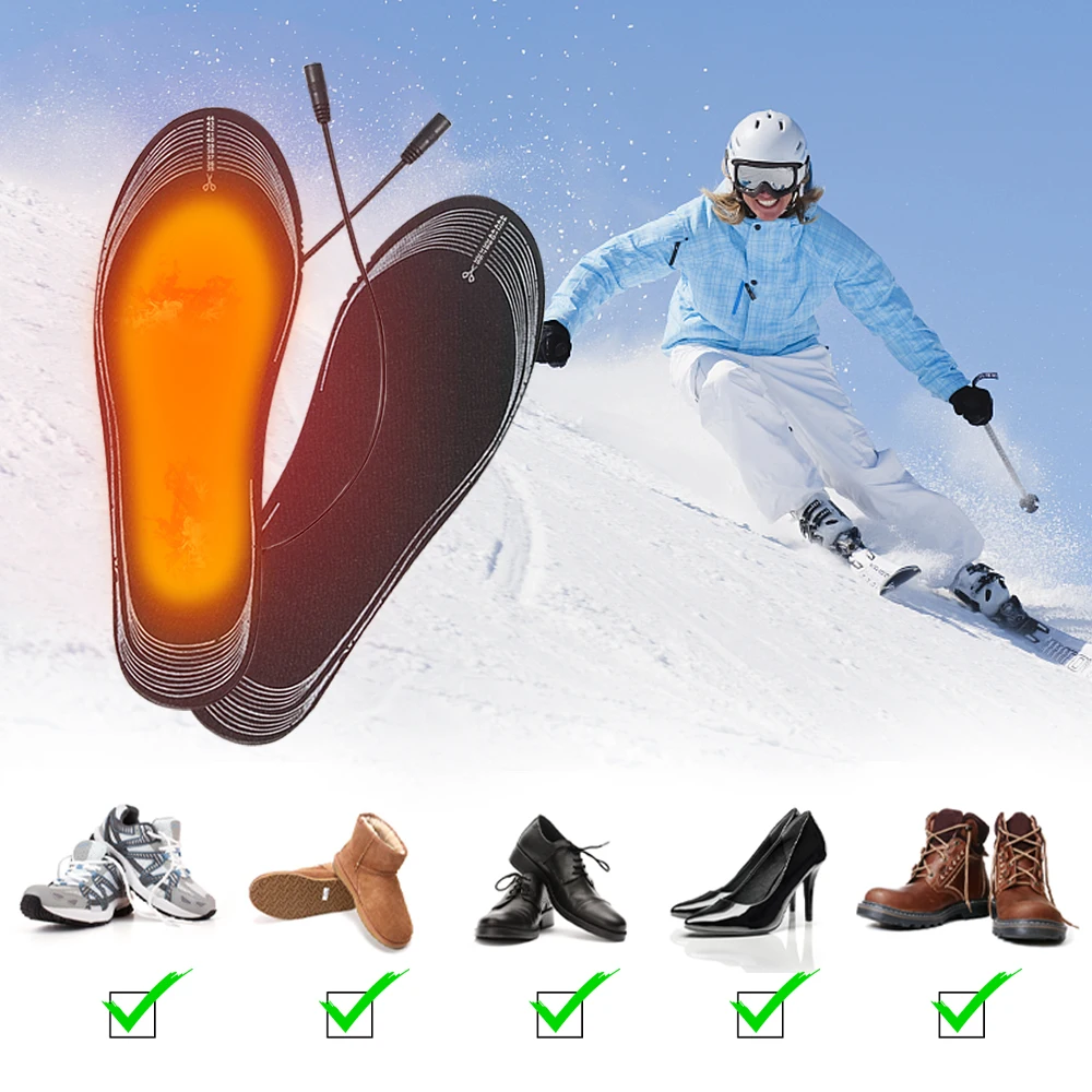 USB Heated Shoe Insoles for feet Electric Foot Warming Pad Warmer Sock Mat Winter Outdoor Sports Heating insoles shoe insoles orthopedic insoles heated shoe insoles