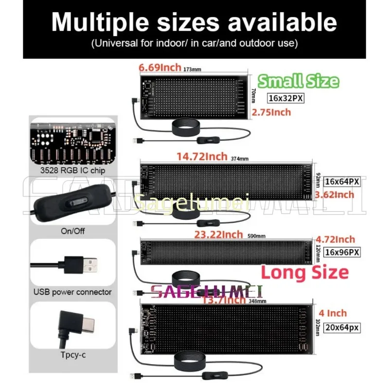 1/2개 LED 데빌아이 자동차 라이트 다이나믹 플렉시블 프로그래밍 가능 커스텀 블루투스 컨트롤 LED 아이즈 디스플레이 라이트 자동차 트럭 장
