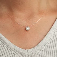Collier ras du cou en argent sterling 925 avec moissanite transparente de 6,5/9 mm, bijou classique pour femme, idéal pour fiançailles et mariage 6