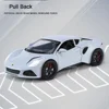 1:24 Lotus Emira Sportcar Miniature Car Model Toy Alloy Diecast Vehicles Doors Opened Sound Light Pull Back Collect Toys for Boy 3