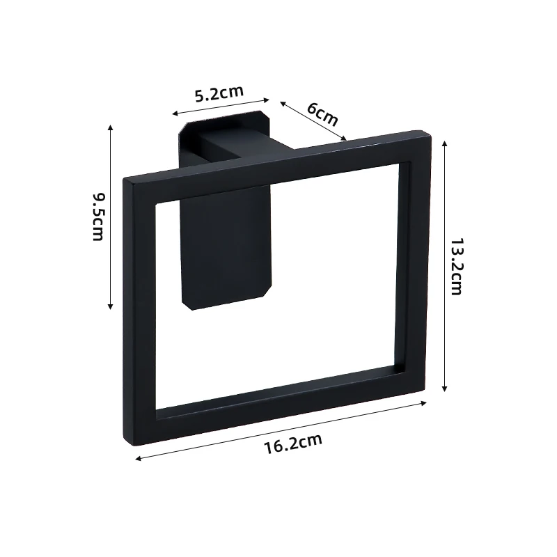 Black Towel Ring