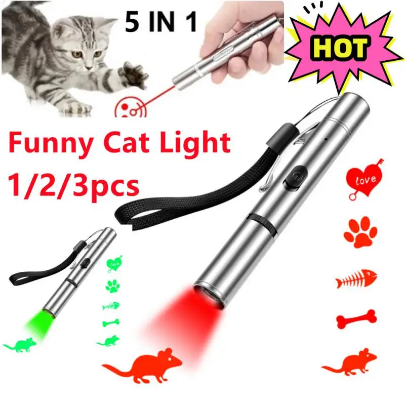 

1~3PCS Multifunctional Teasing Cat LightMulti Pattern Usb Infrared Laser Cat-teasing Pen Durable Polychromatic Funny Cat Pen