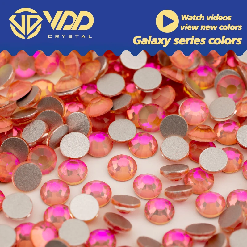 VDD 415 Galaxy-Rose SS4-SS50 Glas-Strasssteine, Kristall, hochwertige Flatback-Steine für Nagelkunst, DIY, Basteldekorationen – Detail 1