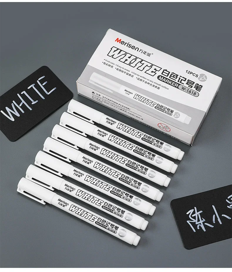 1 Stücke Weiße Marker Stifte Farbe Ölige Wasserdichte 1mm Tattoo Haut Marker Scribe Gel Stift DIY Permanent Make-Up Tattoo liefert – Detail 12