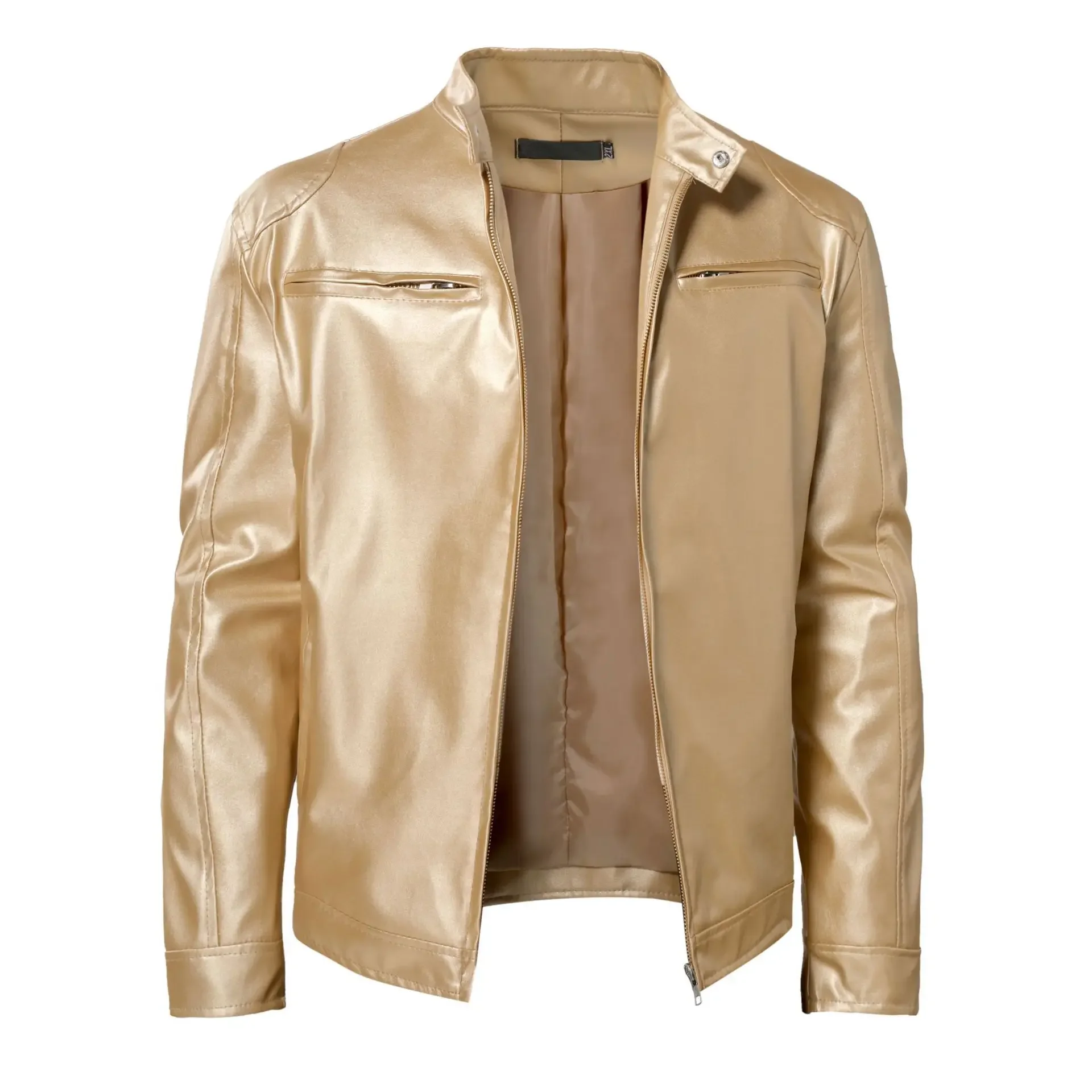 2025 Leather Motorcycle Riding Jacket Men's Slim Fit PU Jacket Outdoor Sports Autumn and Winter Windproof Men's Jacket 5XL