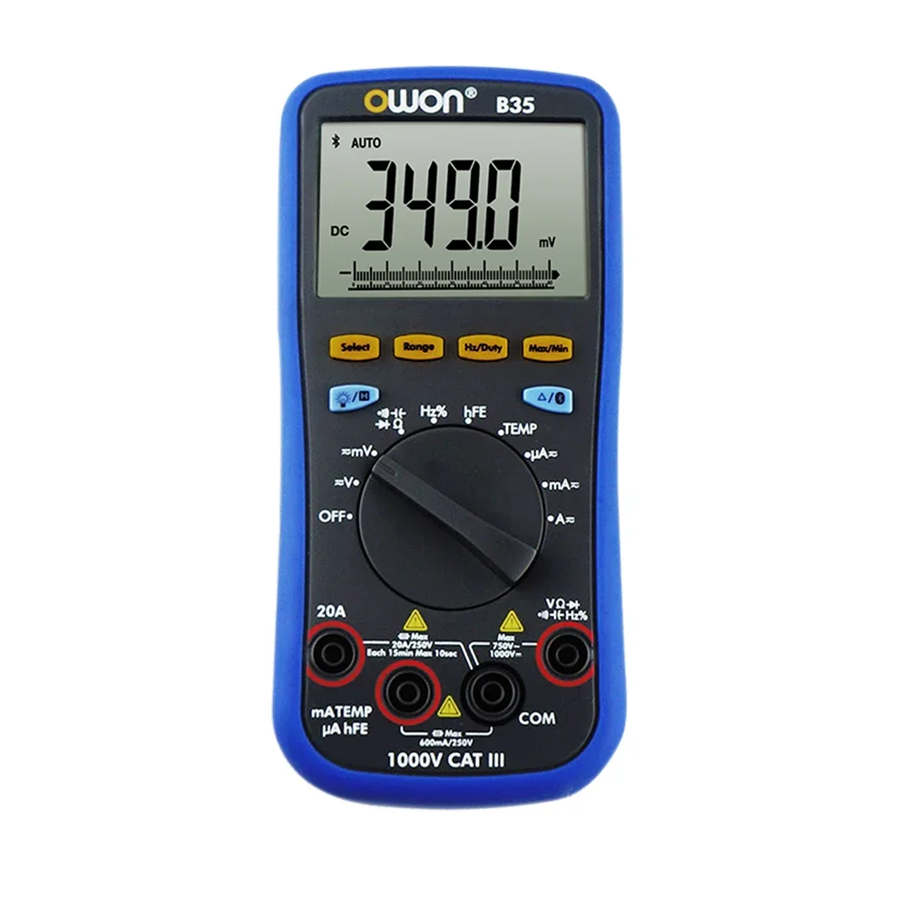 OWON Handheld Digital True RMS Multimeter B35 / B35T / B35T+ 3 5/6 Digitals Multimetro With Bluetooth Multimeters