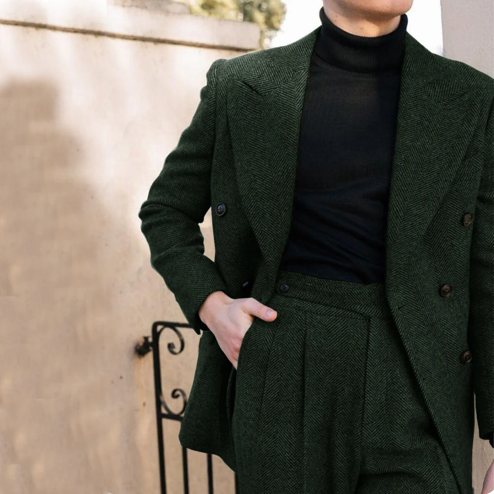 Men's Suit Bridegroom Wedding Dress Autumn Two-piece Set men suits jackets