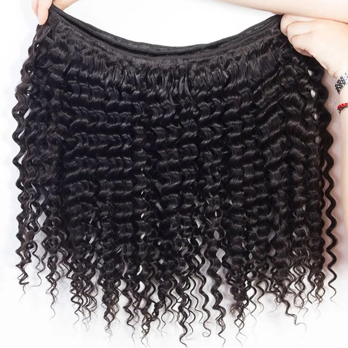 14A Deep Wave Bundles Human Hair 22 24 26 Inch Full and Silky 100% Unprocessed Brazilian Virgin Human Hair Extensions #1B 3