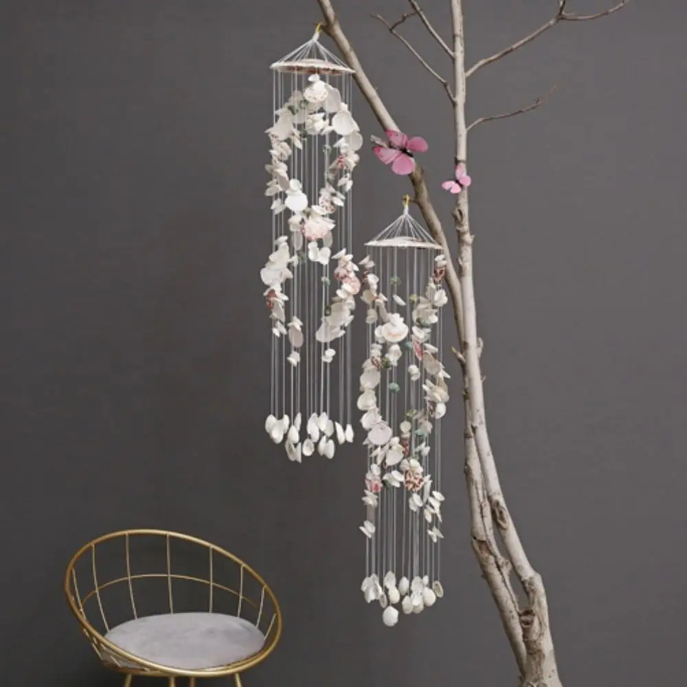 Colorful Shell Wind Chimes Yard Hanging Decor Exquisite White Wind Bell Pendant Birthday Gifts Crafts Gift Hanging Ornament