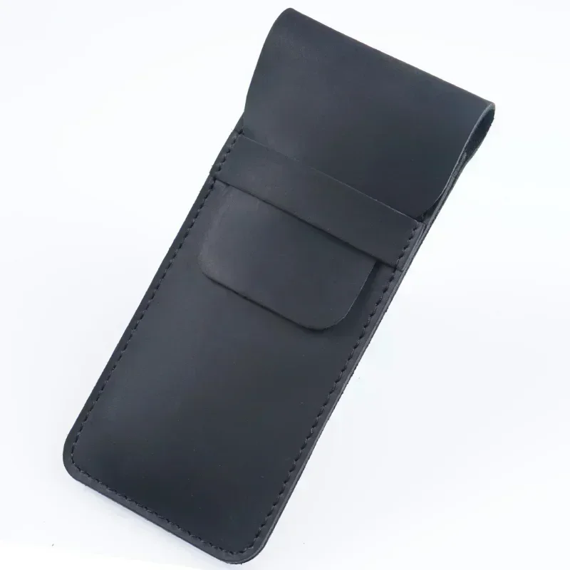Pencil Case Handmade Leather Pencil Bag Cowhide Fountain Pen Case Holder Vintage Retro Style Accessories for Travel Journa