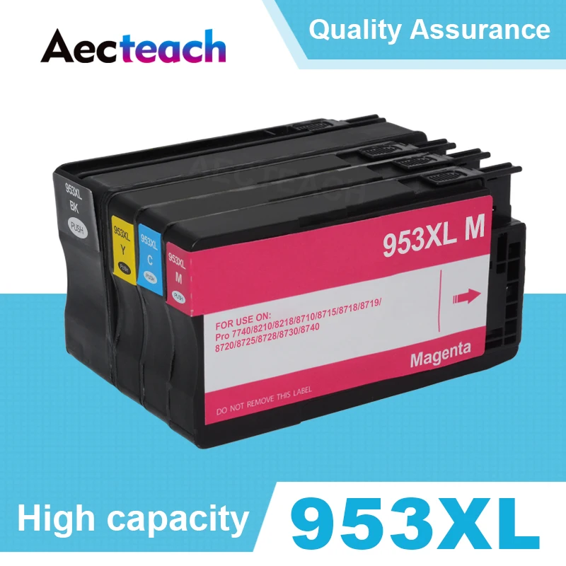 Aecteach-substituição de Cartuchos de Tinta Hp953xl 953 xl Compatível com hp Office Jet Pro 7720 7730 7740 8710 8715 8718 8720
