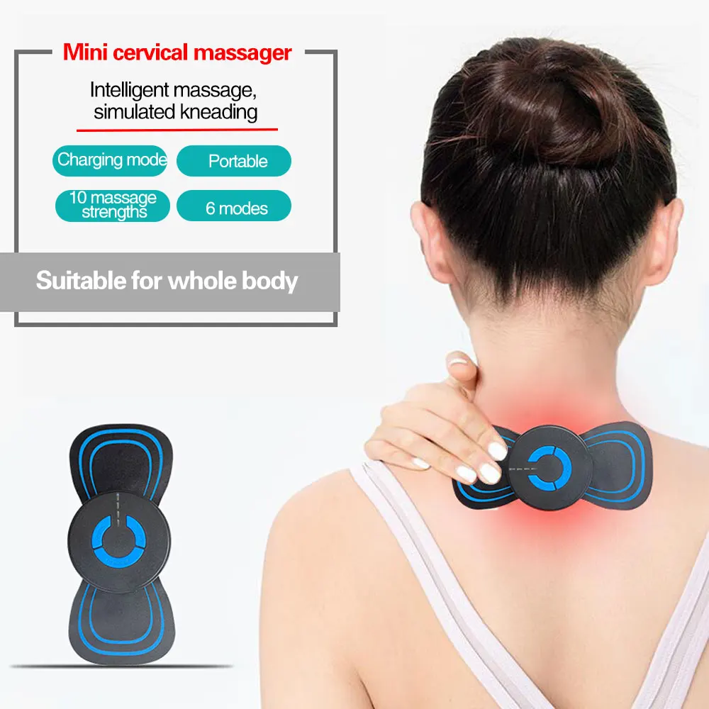 EMS Neck Massager Mini Cervical Back Muscle Pain Relief Patch