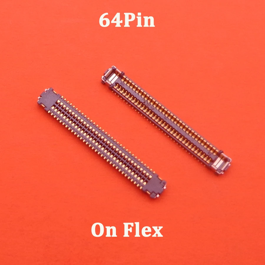 2-10pcs 64 Pin LCD Display Screen FPC Connector On Board For Samsung Galaxy S8 G9500 G950 U A V T/S8 Plus/S8+ G955 G9550 G950F