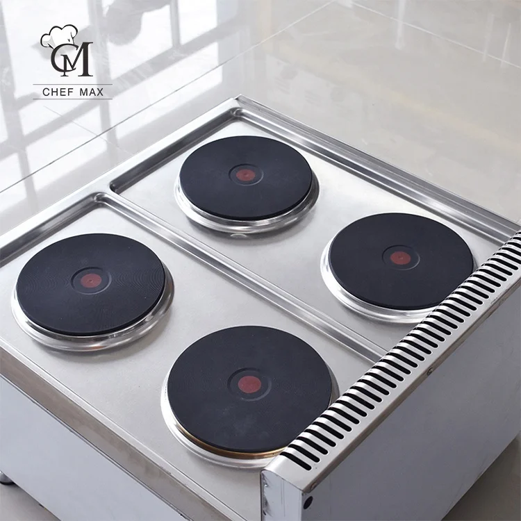 Chefmax Commercial 8KW Customized Countertop 4 Head Food Cooker Electric Cooking Stove Kitchen Equipment,portable Hot Plate 8000 the product can be customized czr50 280w220v hotel kitchen stove centrifugal stove blower vegetable frying stove