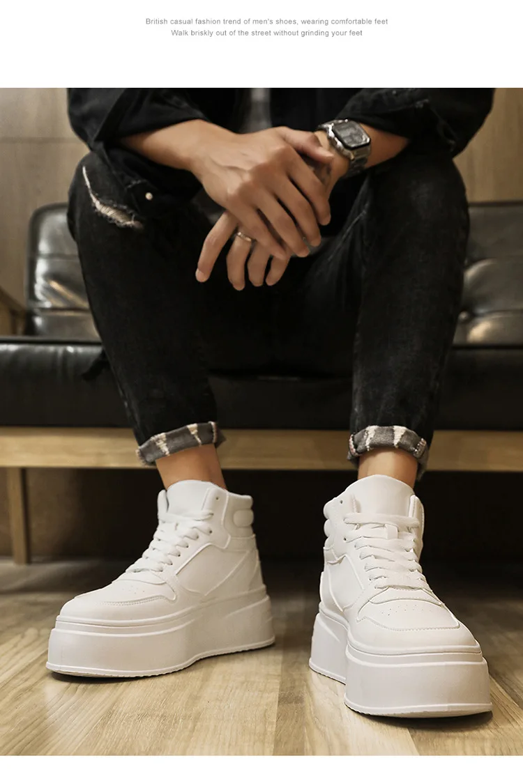Men's Autumn Casual Platform Ankle Boots High-top Trainers_voghion.com