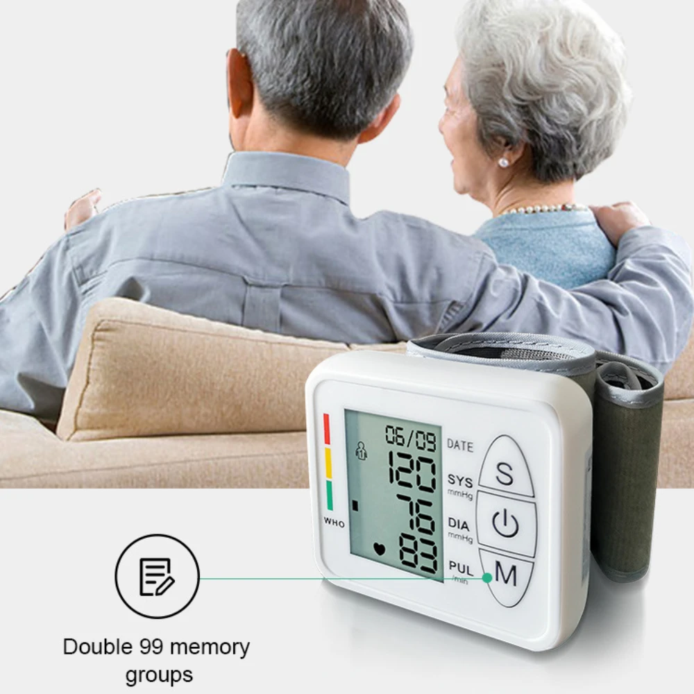 Wrist Electronic Blood Pressure Monitor, Household Fully Automatic Blood Pressure Measurement Portable Measuring Instrument