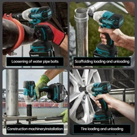 Makita DTW285 clé à chocs électrique sans brosse sans fil 320N.M couple 1/2 'clé outils électriques compatibles sans batterie 18V 5