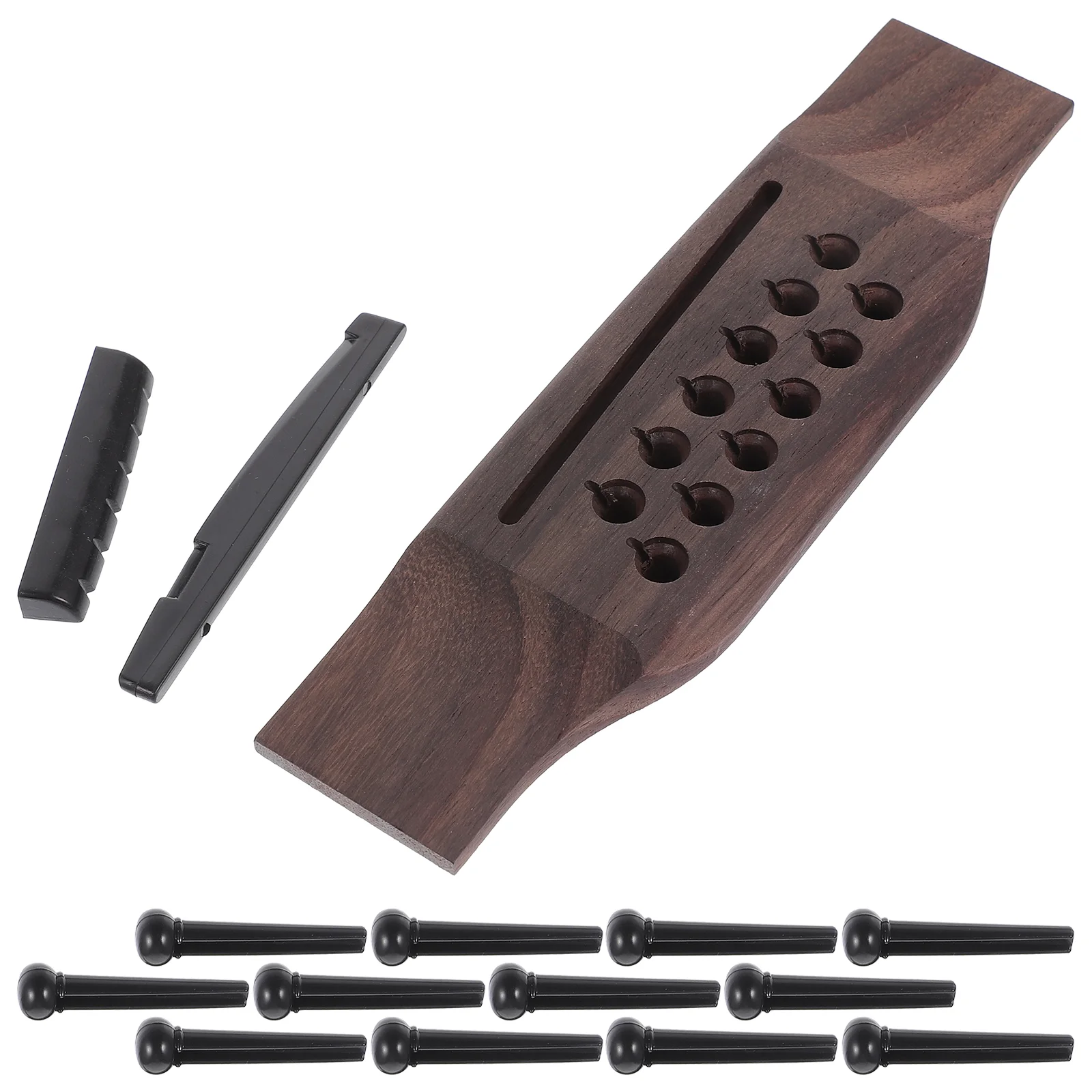 

1 Set Acoustic Guitar Bridge 12 String Saddle And Nut Replacement Guitar Bridge Pins