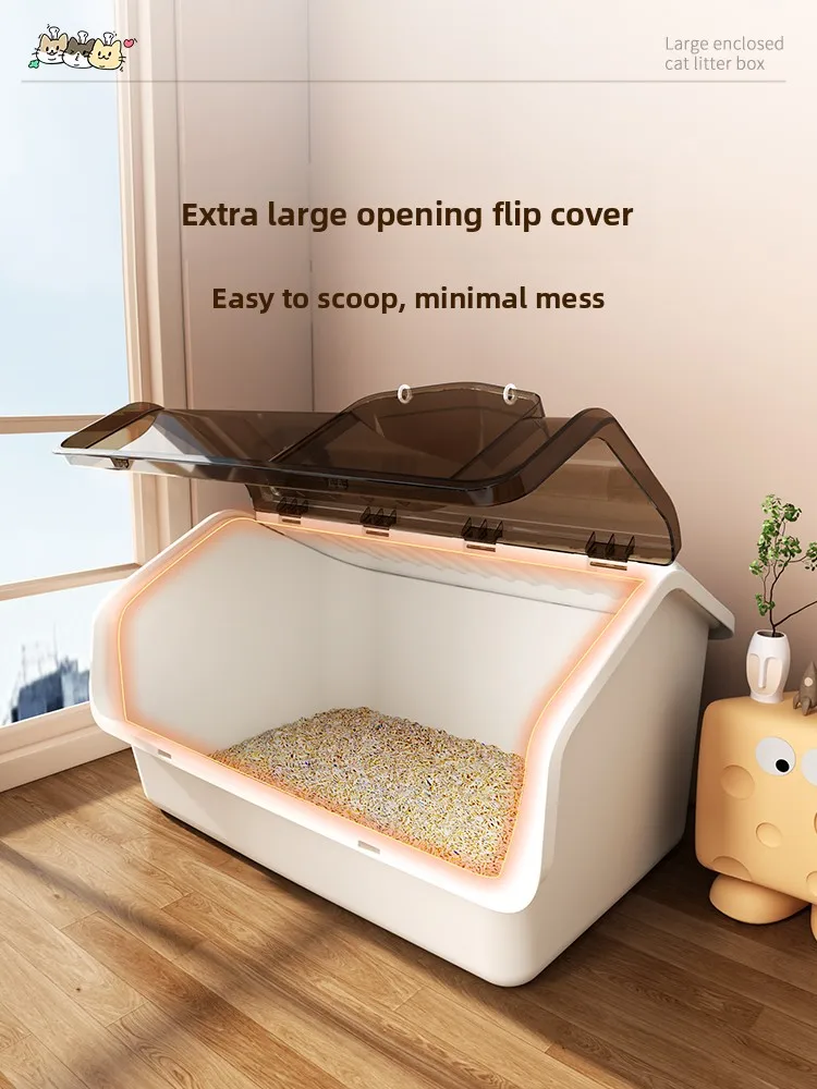 Automatic Self Cleaning Cat Litter Box For Large Cats Odor Control_voghion.com