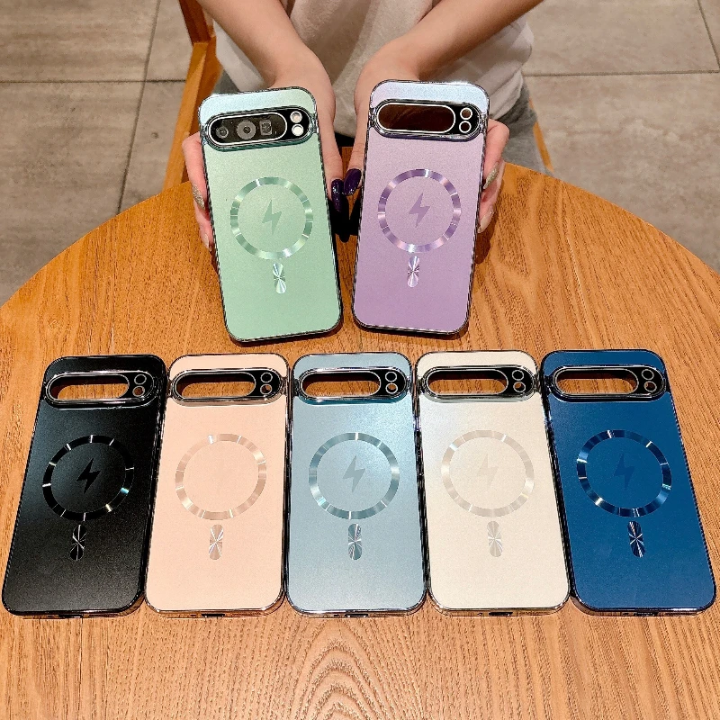 Luxury Electroplated Magnetic Case with Magsafe Protection - Shockproof Design