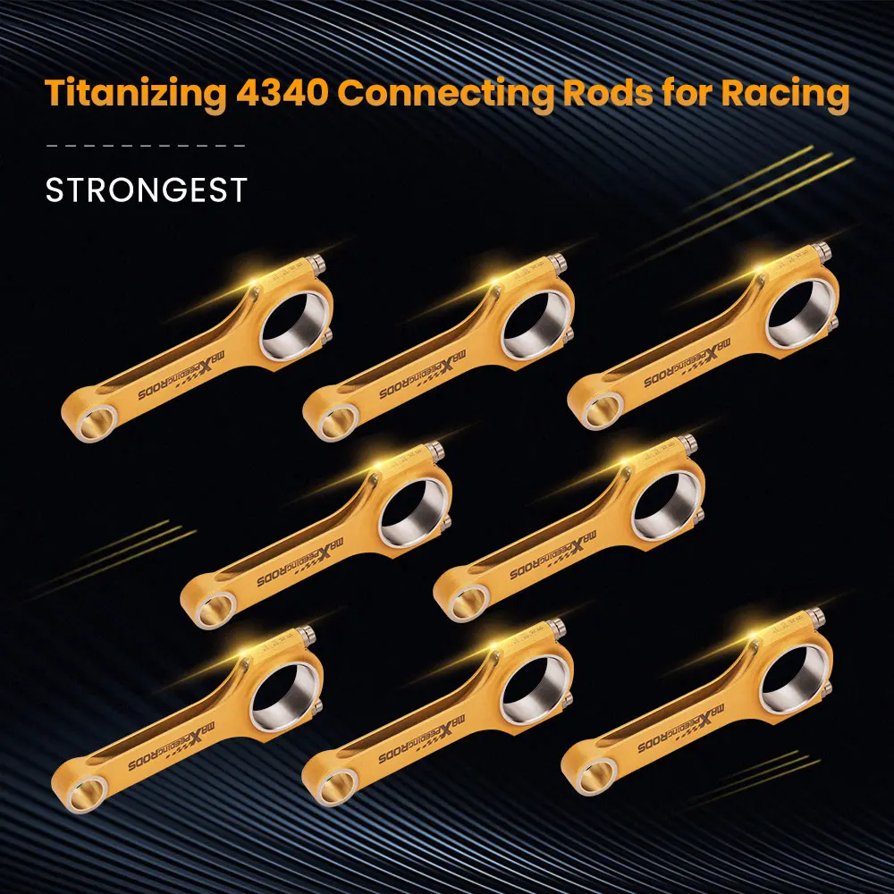 

Titanizing H-Beam 4340 EN24 Connecting Rods 2008 Present For Lexus LX 570 5.807" ARP Bolts 2007-2017 Conrods Balanced Shot Peen