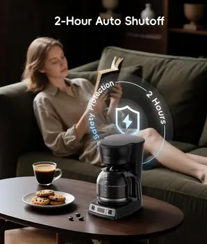 12-Cup Drip Coffee Maker with Electric Grinder, Programmable, Auto Shutoff, Pause & Pour 3