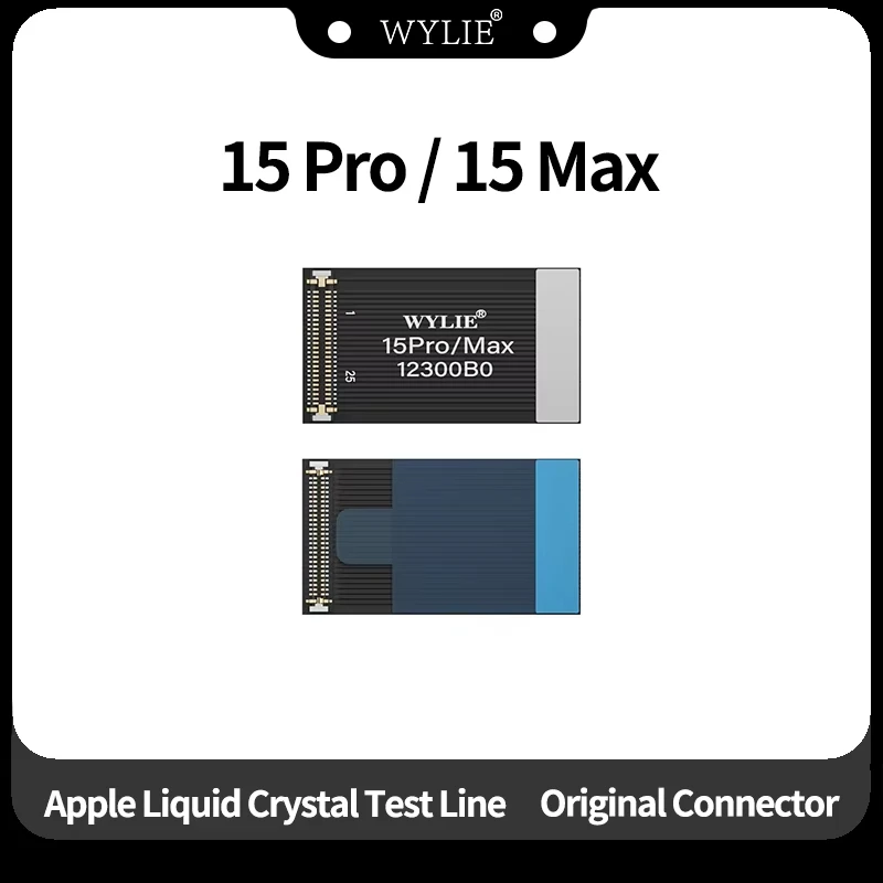 WYLIE LCD 디스플레이 테스트 리본 케이블, 오리지널 커넥터, 아이폰 13 미니/14 프로/15 프로 맥스/16PM 스크린 테스트 연장 케이블