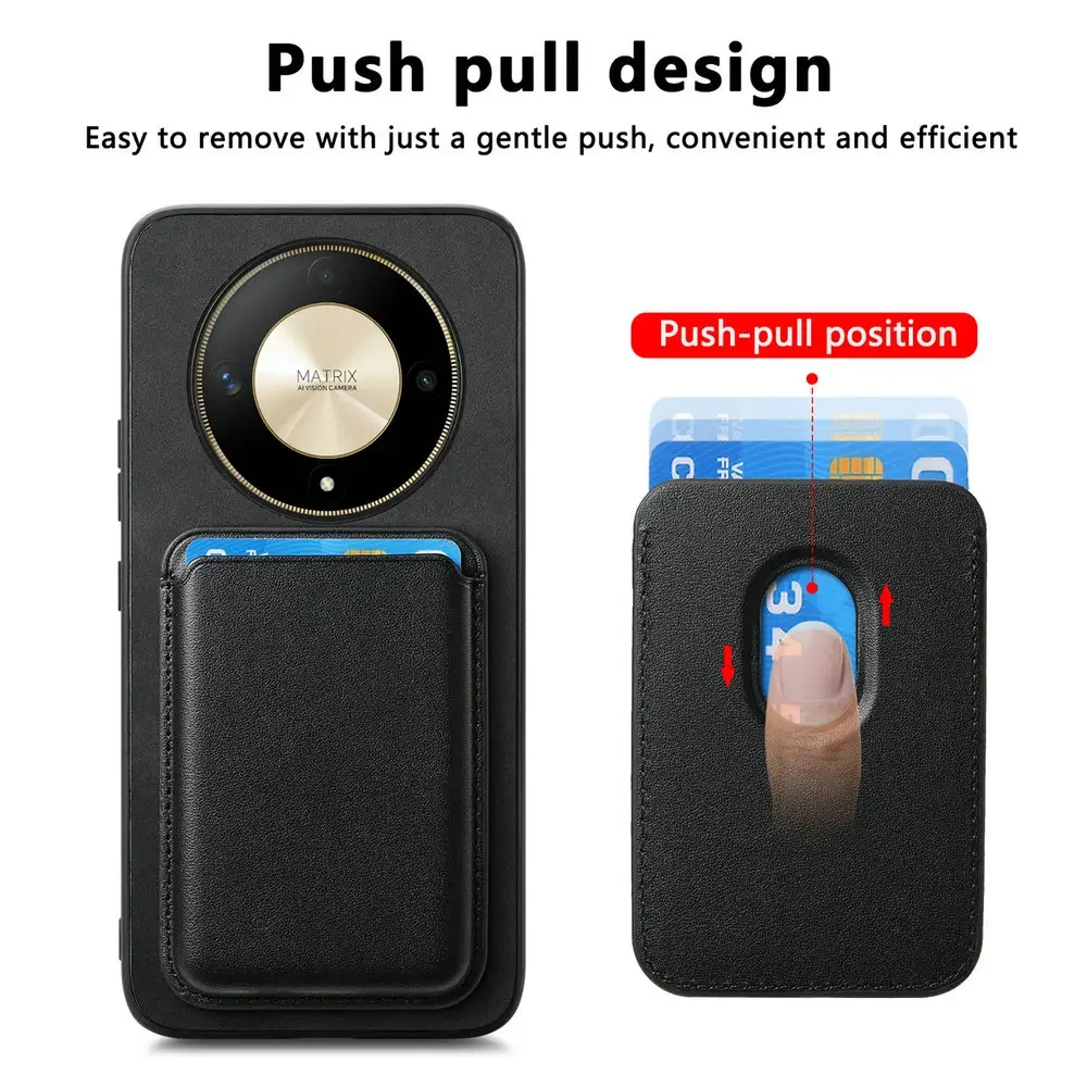 Leather Magnetic Detachable Wallet Case