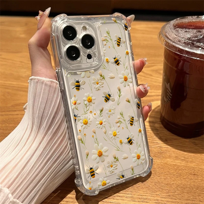 INS Flower Shockproof Phone Case