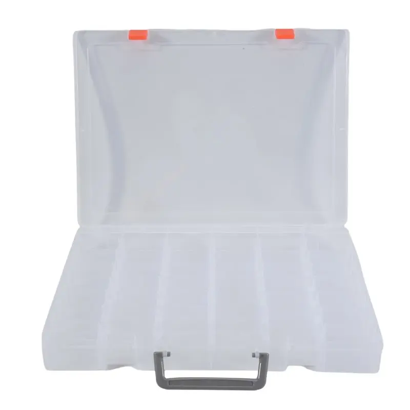 ABRJ-대형 48칸 플라스틱 정리함(조절 가능한 칸막이 포함), 공예품 보관함, 태클 박스 정리함