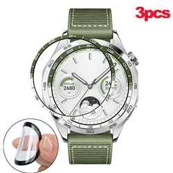 Premium 3D Curved Screen Protector Film - Anti-Scratch Protective Cover for GT4 46mm (Green-3PCS)