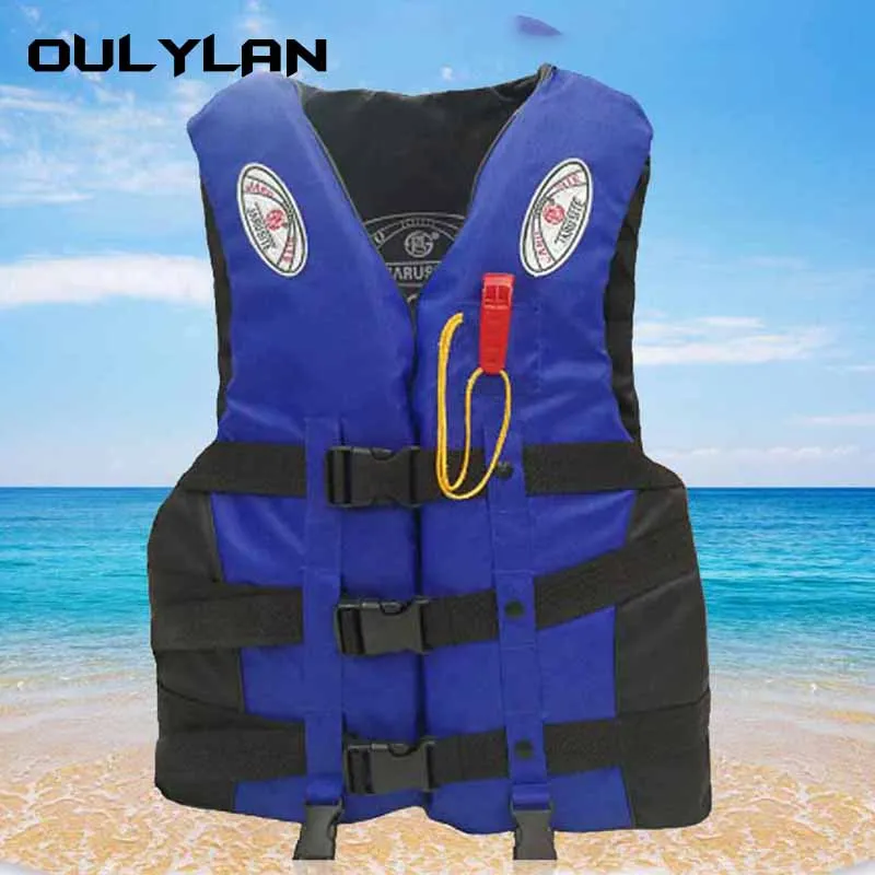 Oulylan Swimming Drifting Vest Rescue Life Vest  Raft For Boats Fishing Vest Adults Surf Life Jacket Ski Motorboats Wakeboard