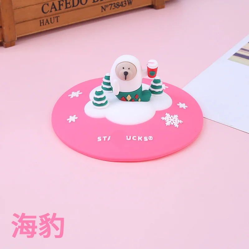 Creative Coffee Drip Cup Cover PVC Cartoon Doll Plastic Teacup Silicone Three-dimensional Custom-tailor Personality Fashion