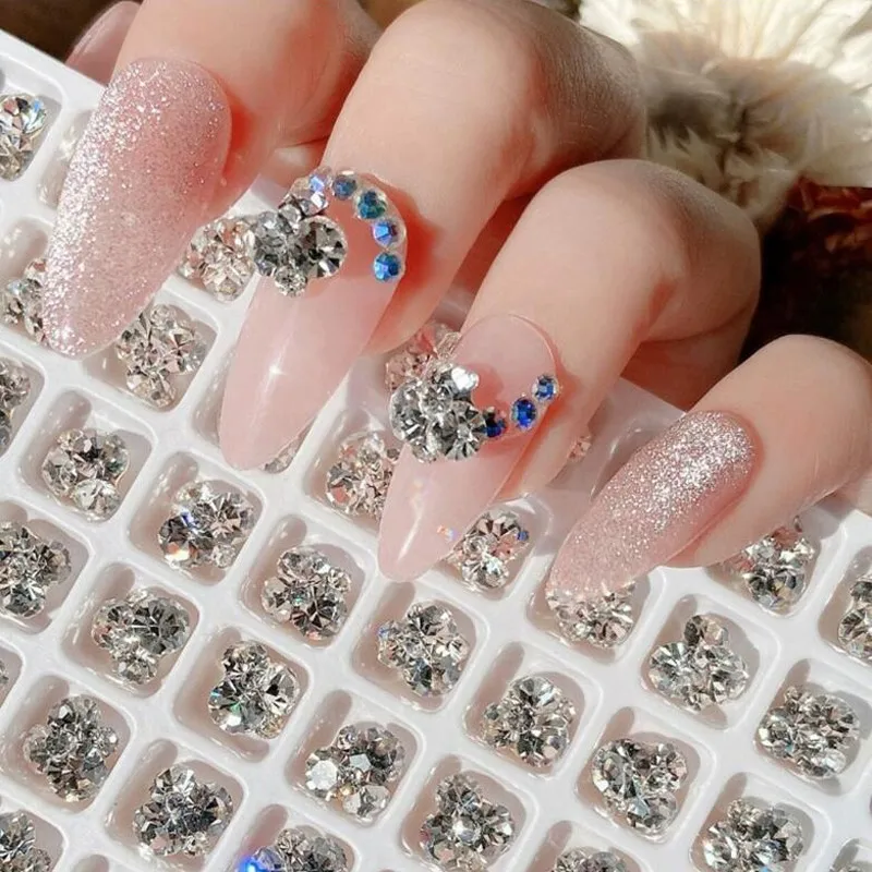 

10pcs Luxury Glitter Diamond Nail Art Rhinestones Irregular Crystal Glass Gems Stone Charm Jewelry Press on Nails Manicure Parts