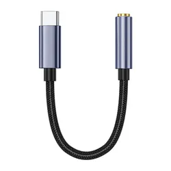 USB - C to 3.5mm Audio Jack Adapter - Premium Headphone & Earphone Accessory (Space Grey)